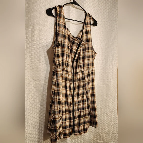 5/$16 💓 Women's Plaid Pinafore Dress/Jumper Plus Size Academia Preppy - Picture 5 of 7